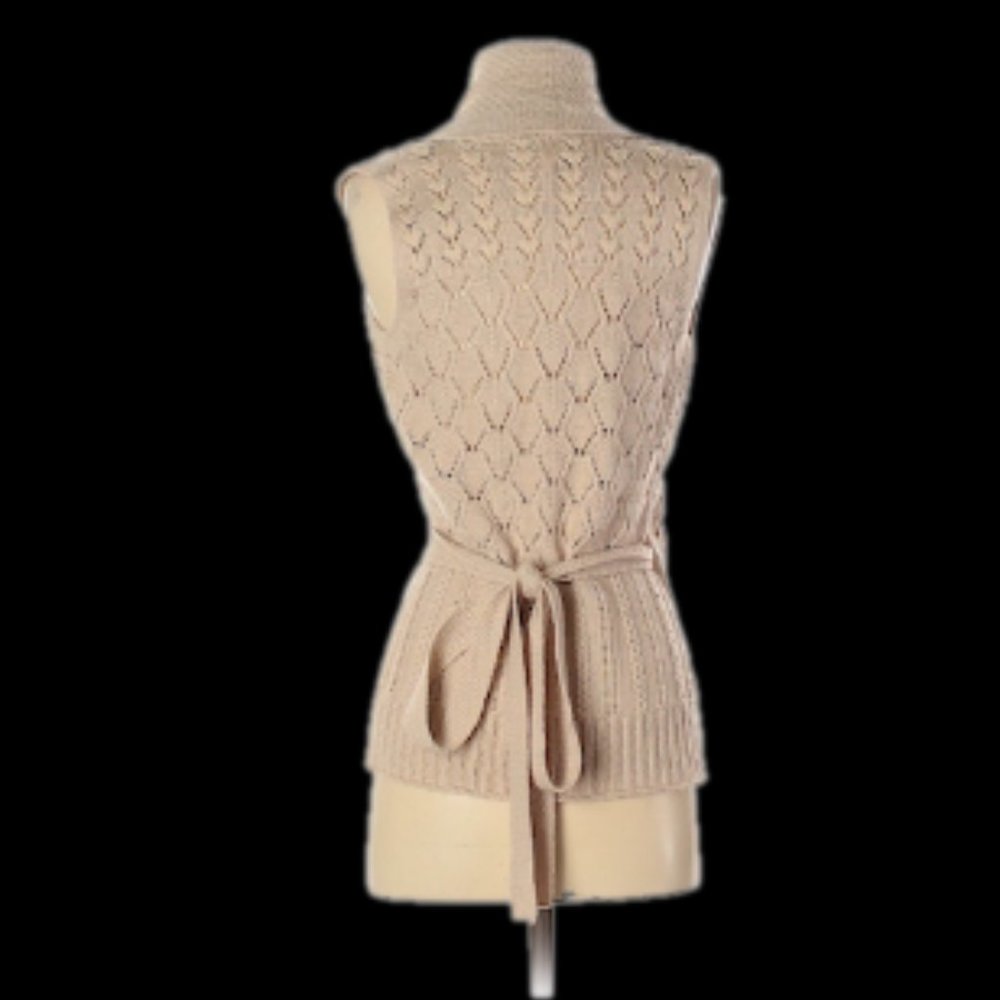 NWT Elie Tahari Edena Warm Beige Sweater Wrap-S - Picture 2 of 2